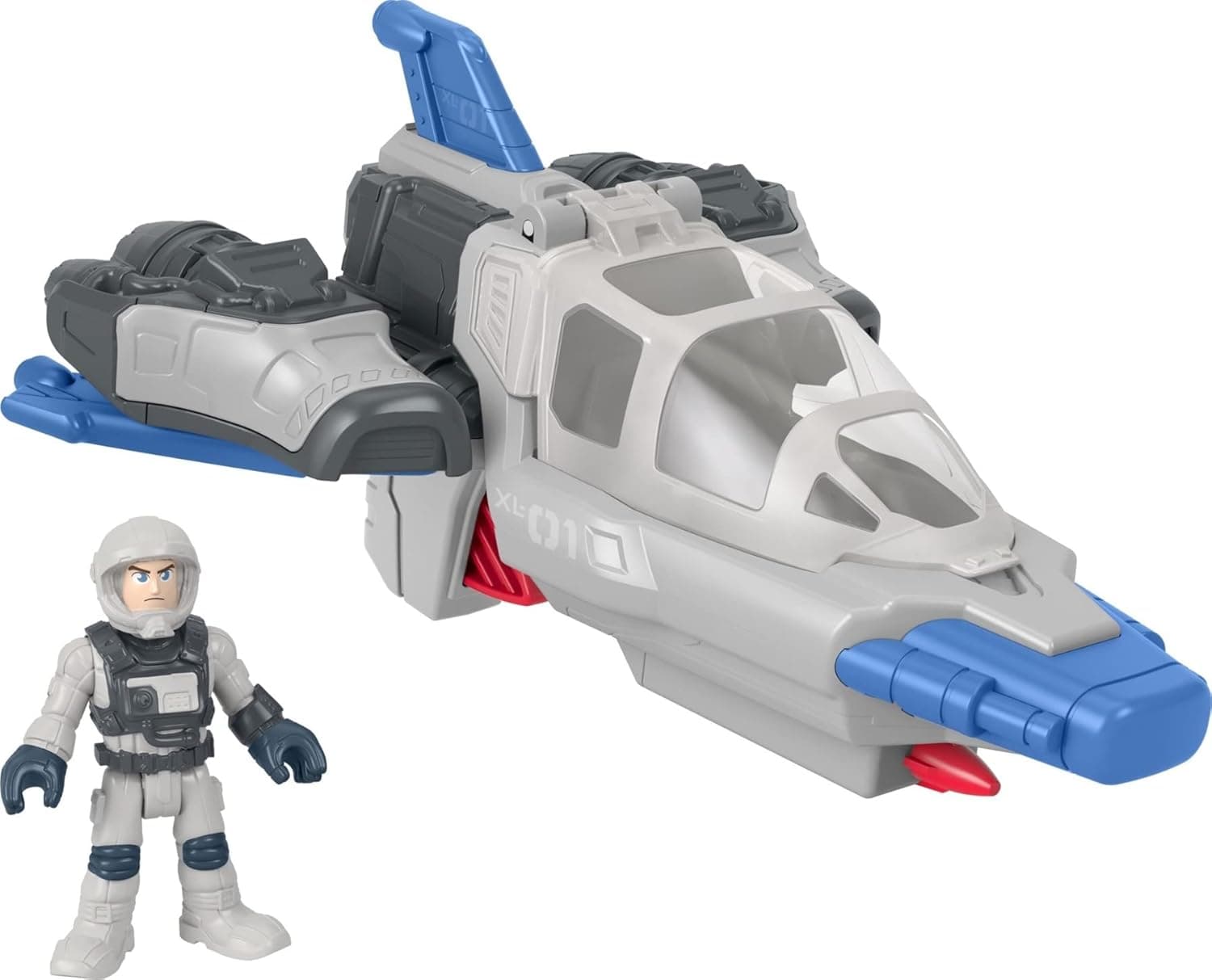 Fisher-Price Disney and Pixar Lightyear Toys, Imaginext Hyperspeed Explorer XL-01 Spaceship & Buzz Lightyear Figure Set for Pretend Play Ages 3-8 Years