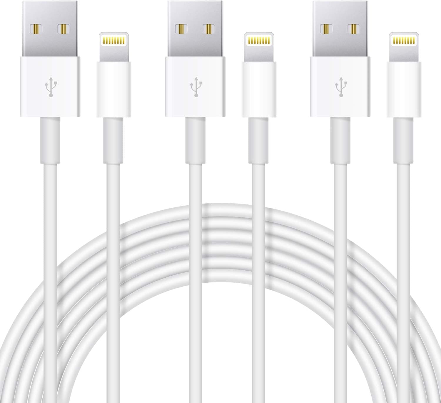 Apple iPhone Charger Cable, 3 Pack Original USB to Lightning Cable Apple MFI Certified 3Ft, Fast iPhone Charging Cord for iPhone 11/11Pro/11Max/ X/XS/XR/XS Max/8/7/6/5S/SE