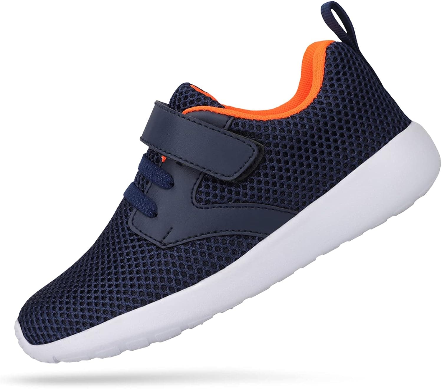 Footfox Girls Boys Shoes Adjustable Elastic Band Lightweight Breathable Running Walking Athletic Tennis Sneakers