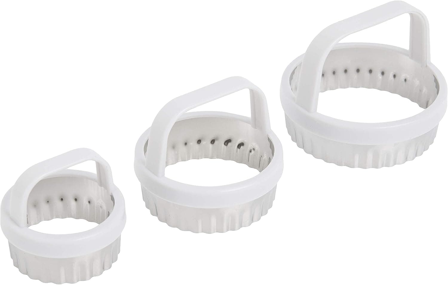 Norpro 3490, Metallic, Scallop Biscuit/Cookie Cutter, Set of 3, One Size