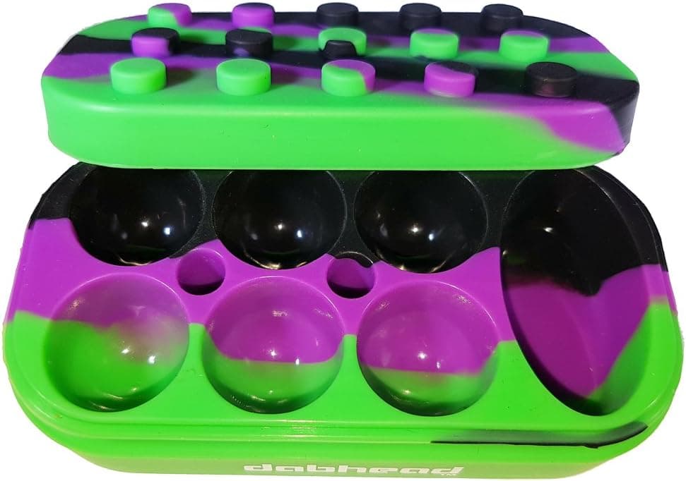 Silicone Multi Chamber Non Stick Stackable Container Jar (Purple/Black/Green)