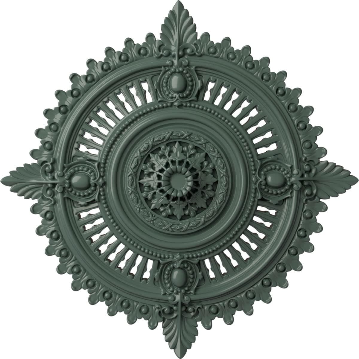 Ekena Millwork CM29HYCBF Haylynn Ceiling Medallion, 29 1/8"OD x 1 1/4"ID x 4"P, Hand-Painted Cloud Burst