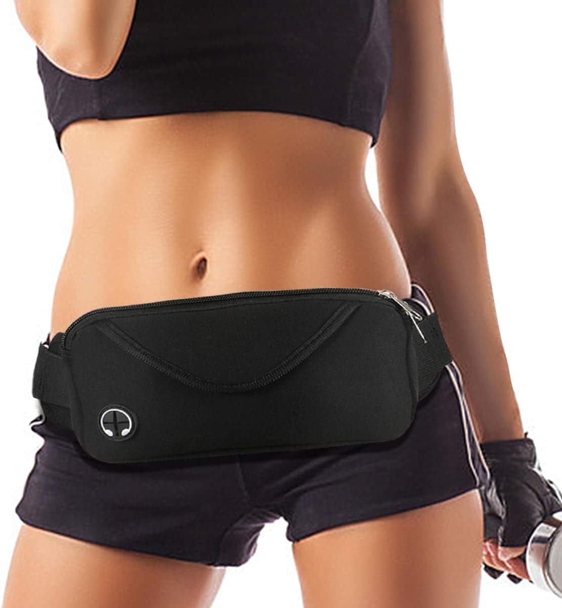 VASSN Running Belt Waist Pack Women Men Water Resistant Lightweight Running Pouch No Bounce Adjustable Sports Waist Bag for Fitness Workouts Cycling Travel Fanny Pack Carrying iPhone XR 8 7 6 6S