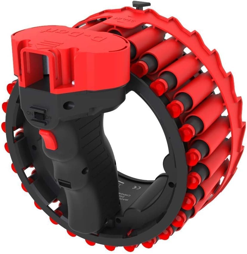 D-DART Tempest V2 Blaster -- Fully Automatic Motorized and Rapid Fire Blaster Toy -- 27 Darts -- Compatible with Nerf Elite Darts -- for Kids, Teens and Adults