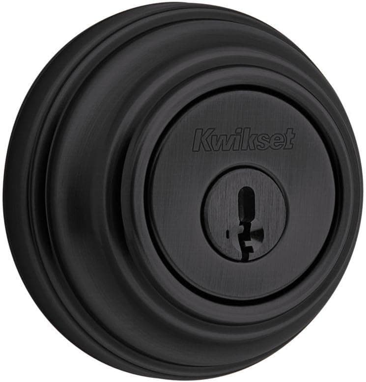 Kwikset 985 514 SMT RCAL RCS 985S-S Double Cylinder Deadbolt Featuring SmartKey, Iron Black