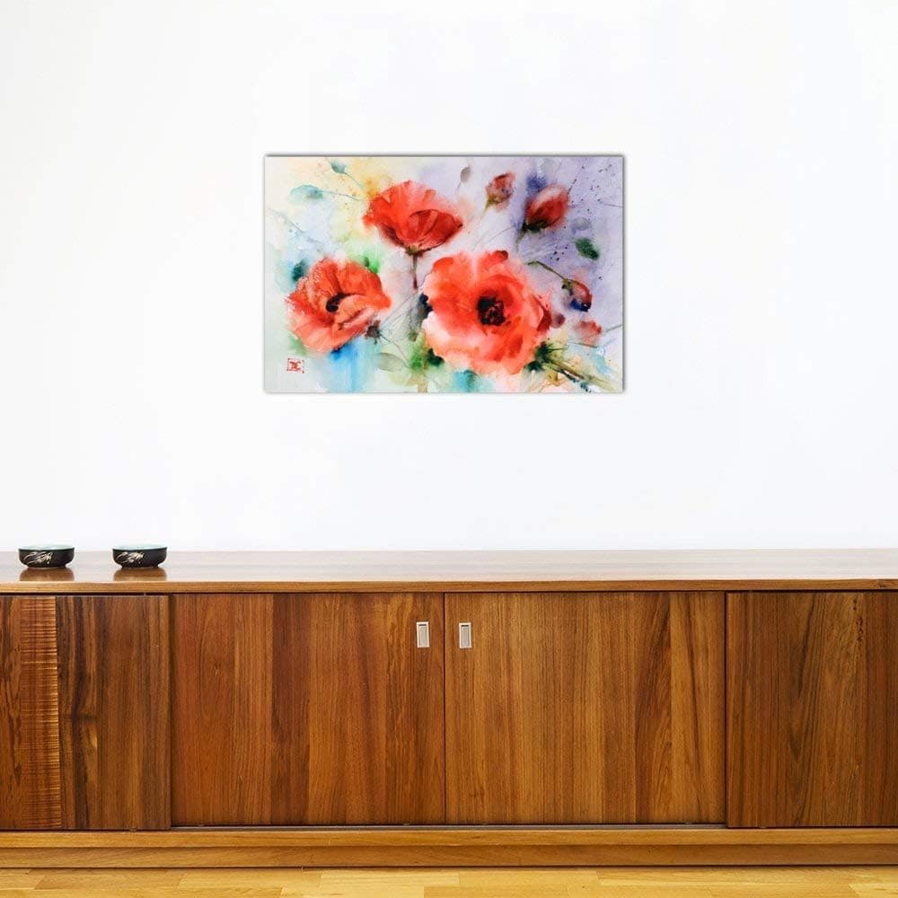 iCanvasART DCR40-1PC6-18x12 iCanvas Poppies Print by Dean Crouser, 18" x 12"