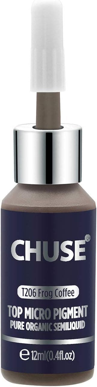 CHUSE T206, 12ml, Fog Coffee, Passed SGS,DermaTest Top Micro Pigment Cosmetic Color Permanent Makeup Tattoo Ink