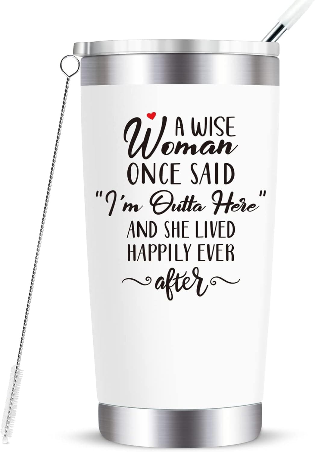 KOOLDRINK Best Friend Tumbler-Retirement Gifts for Women,Christams Valentines Day Going Away Bosses Day for Coworker Teacher Boss,Insulated Wine Mug with Straw and Lid 20oz White