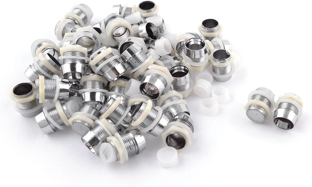 uxcell® 50Pcs Silver Tone LED Mount Holder Cases for 10mm Light Emitting Diode