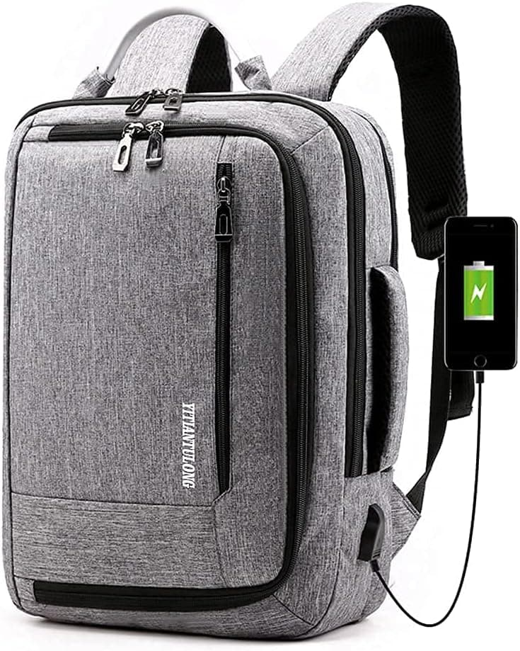 YITIANTULONG Laptop Backpack15.6 inch, Travel Computer Bag with USB Charging Port,Laptop carrier bags for Women & Men Fits
