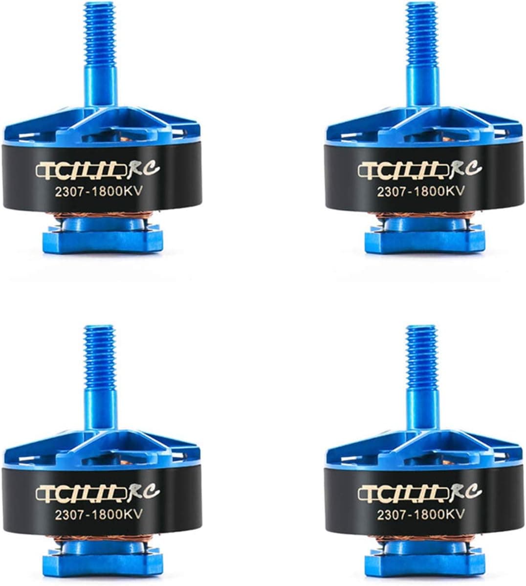TCMMRC 4pcs 2307 1800KV Brushless Motor 3 Inch 3-6s QAV FPV Racing Drone Quadcopter with NSK High Speed Bearings, 52H Ultra-High Magnetic Steel, Super Heat Dissipation Support 4S
