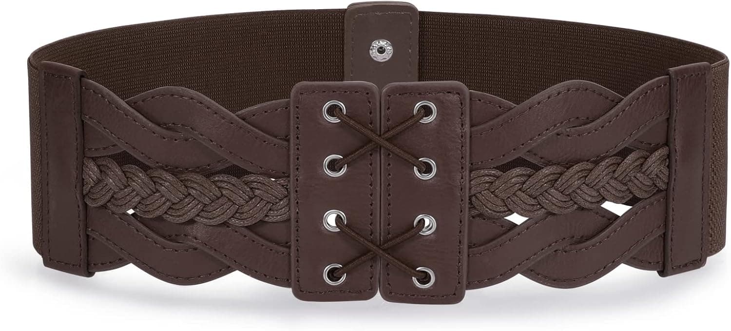 JASGOOD Women Elastic Wide Dress Belt 50S Stretchy Vintage Waist Cinch Belt