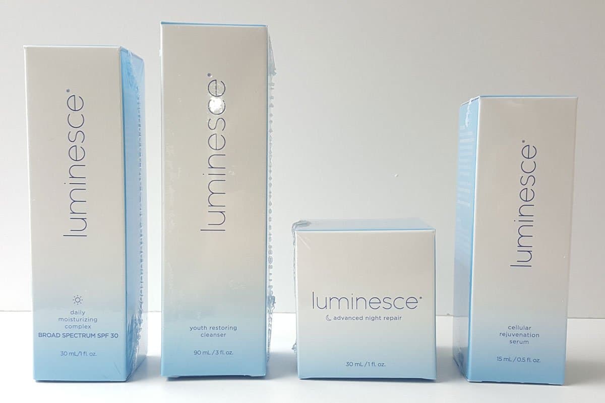 Luminesce Anti Aging Skin Care Complete Collection: Cleanser, Serum, Night Repair, Moisturizer
