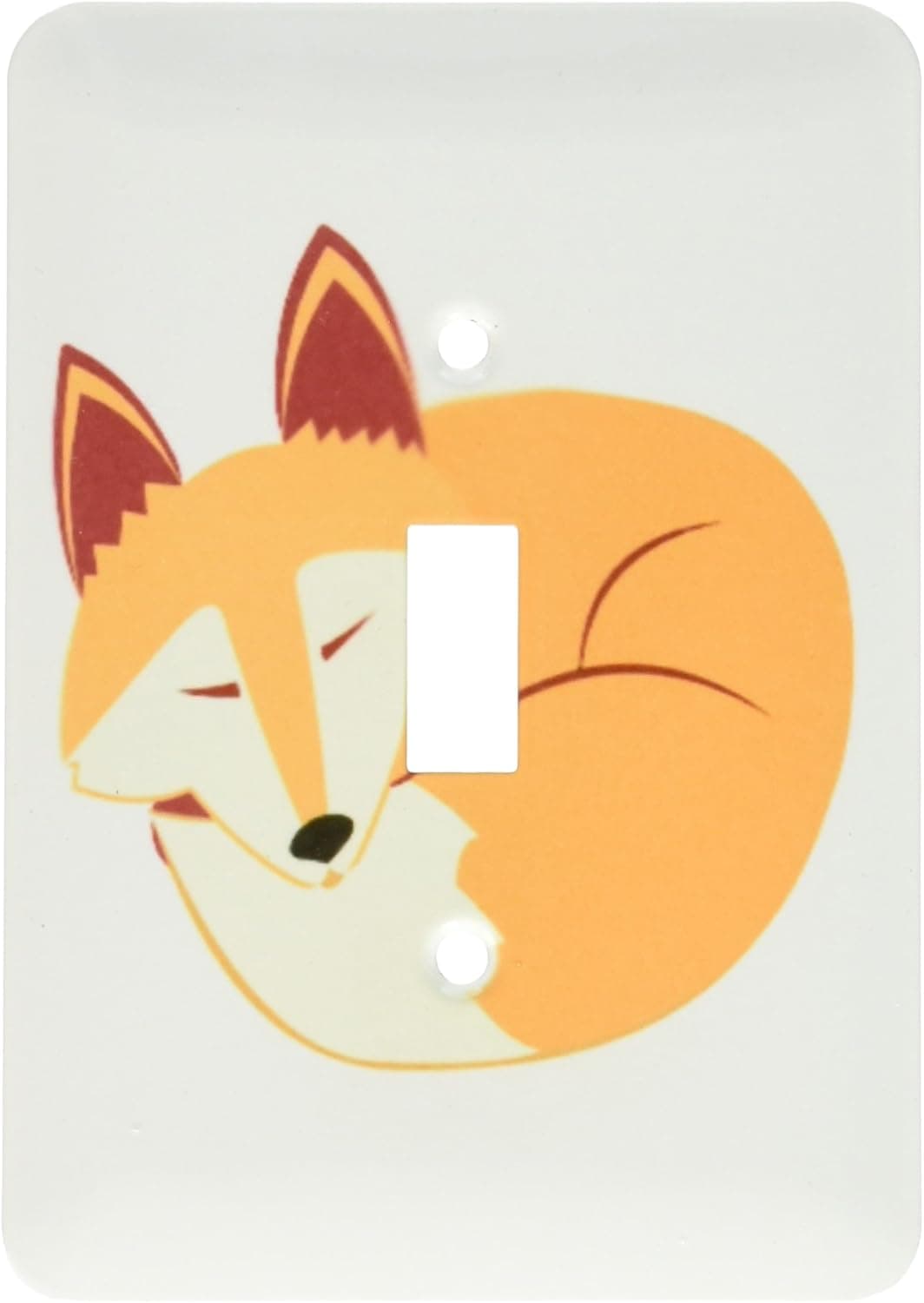 3dRose lsp_175374_1 Cute Sleeping Red Fox Light Switch Cover