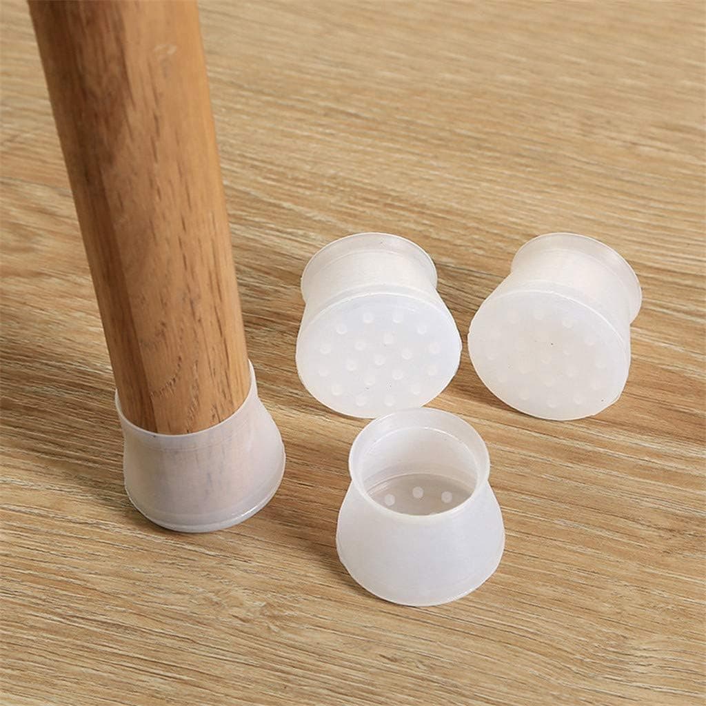 Furniture Silicon Protection Cover - Chair Leg Caps Silicone Floor Protector Round Furniture Table Feet Cover, Anti-Slip Bottom Chair Pads - Prevents Scratches and Noise Without Leaving Marks (12pc)
