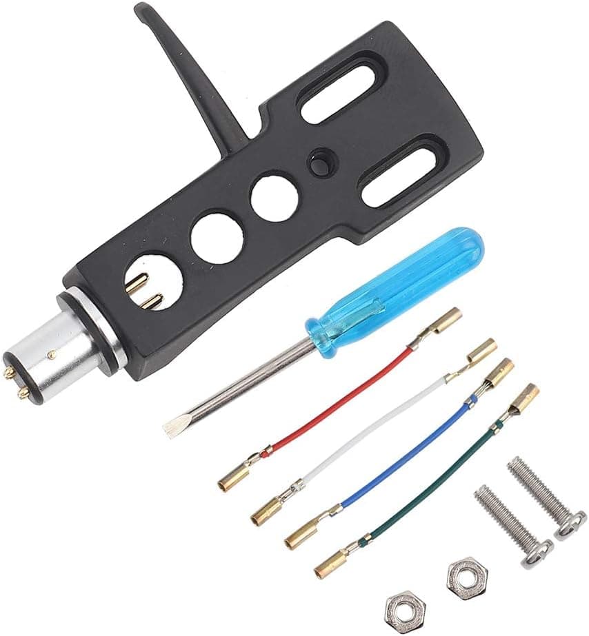 Turntable Headshell Universal LP Turntable Cartridge Phono Headshell Mount Replacement with Lead Wires