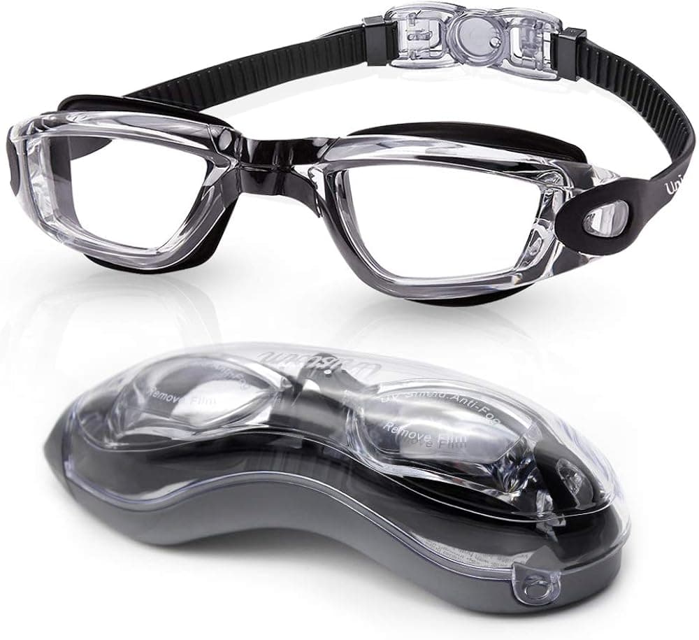 Uniswim Clear Anti Fog Swim Goggles Professional Goggles for Swimmng Glasses for Adult Men Women