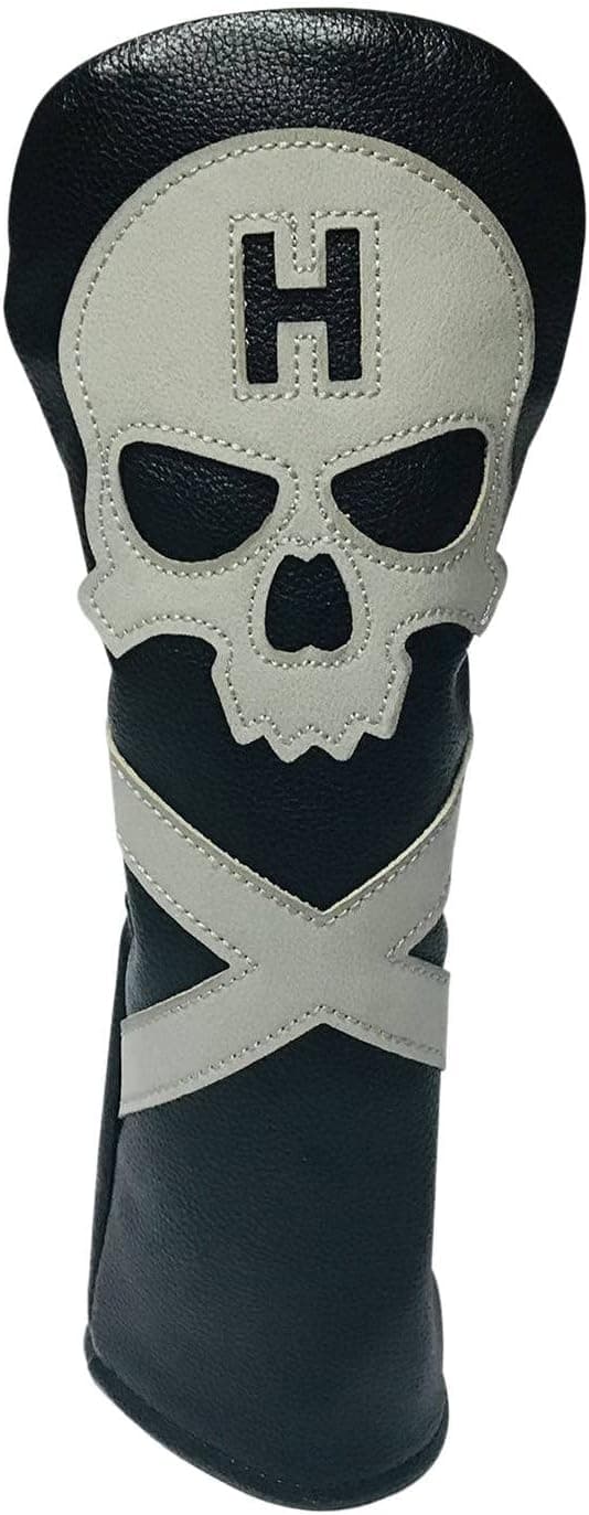 YIJU Covers, 3 5 UT Driver Woods with Elastic Closure, Waterproof Skull PU Leather, Golfer Equipment , UT