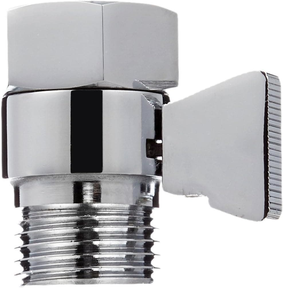 eForwish Shower Head Shut-Off Valve Brass with Metal Handle, Polished Chrome