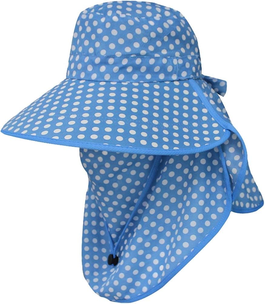 Womens Summer Beach Cotton Face Neck Sun UV Protection Floppy Hat Visor Cap Mask