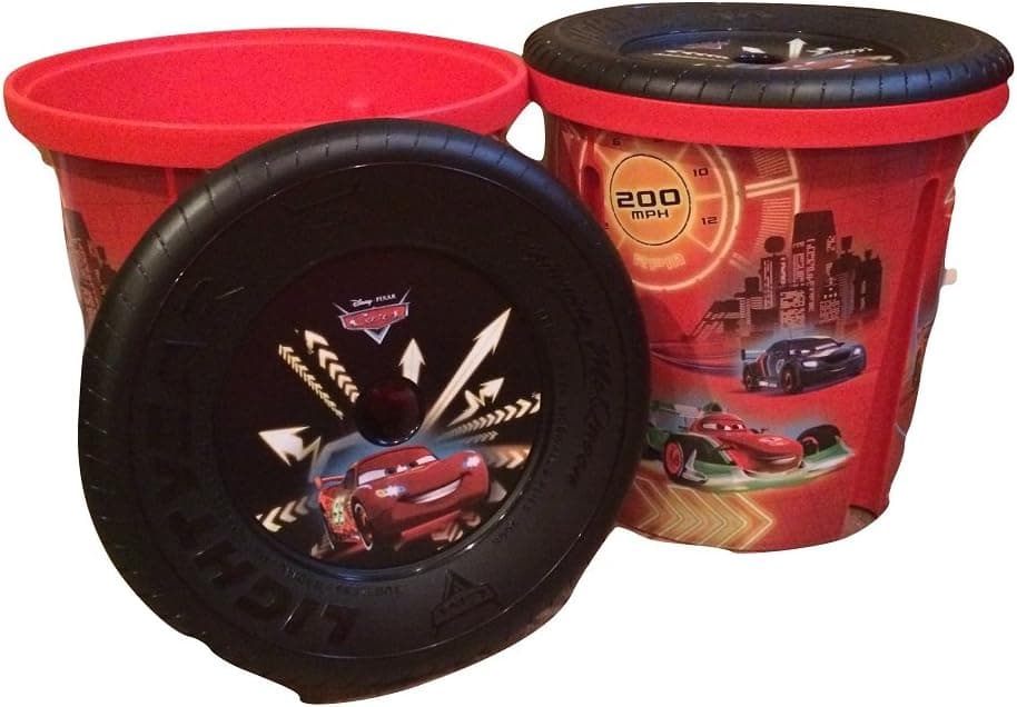 Set of 2 Round Boxes Disney Cars 39.8"x15.8"