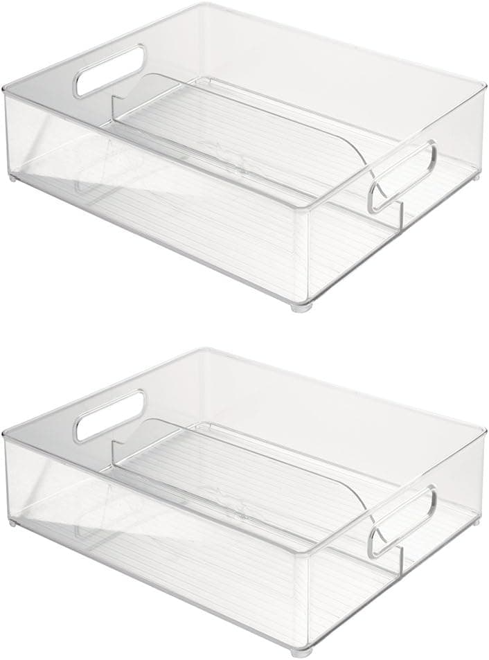 InterDesign 2-Pack Fridge and Freeze Binz Deep Split Bin, 12 by 4-Inch