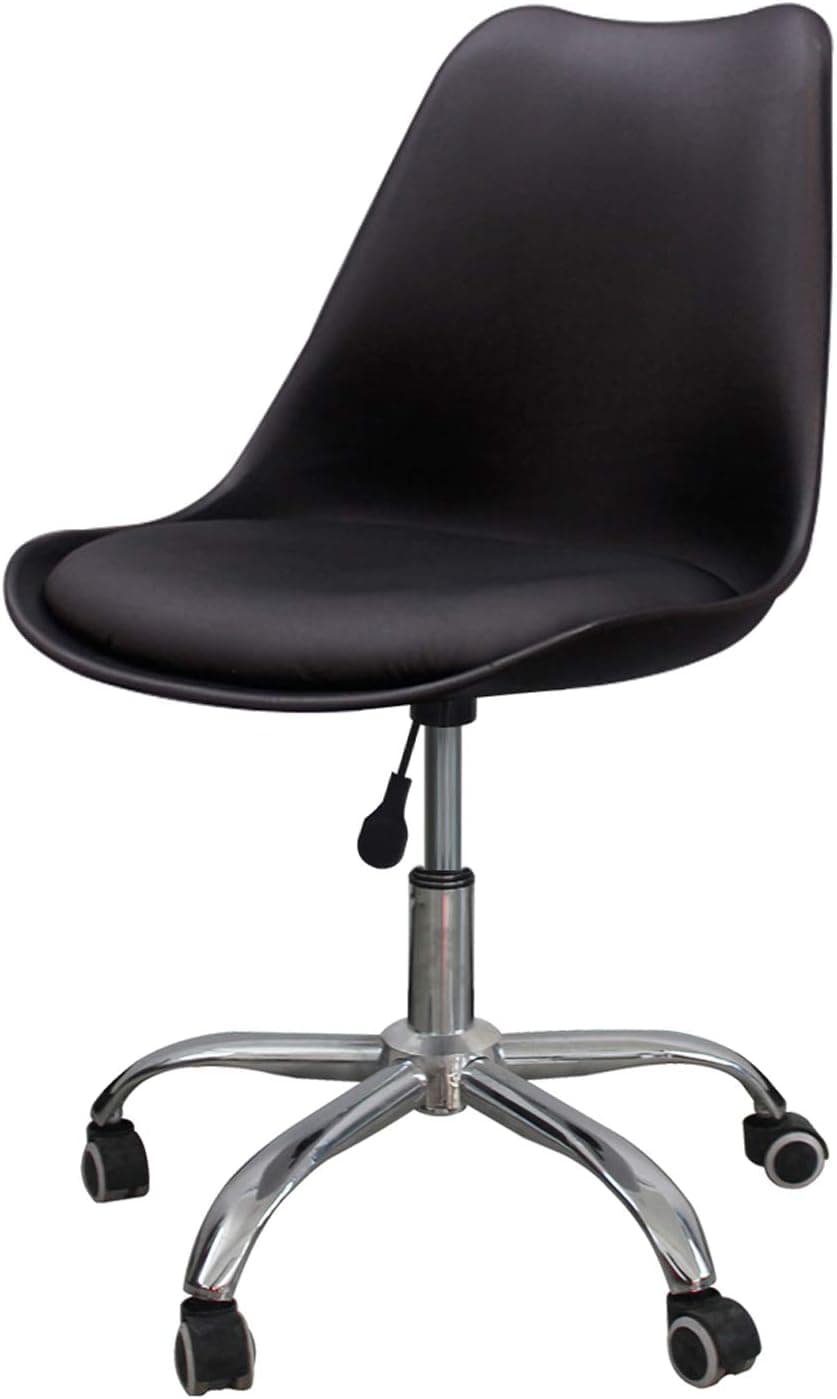 Office Chair Student Desk Liftable Standing Table Writing Desk Swivel Chair Bedside Table Sturdy Modern Stylish Home Office Bedroom Chair Updated (Black)