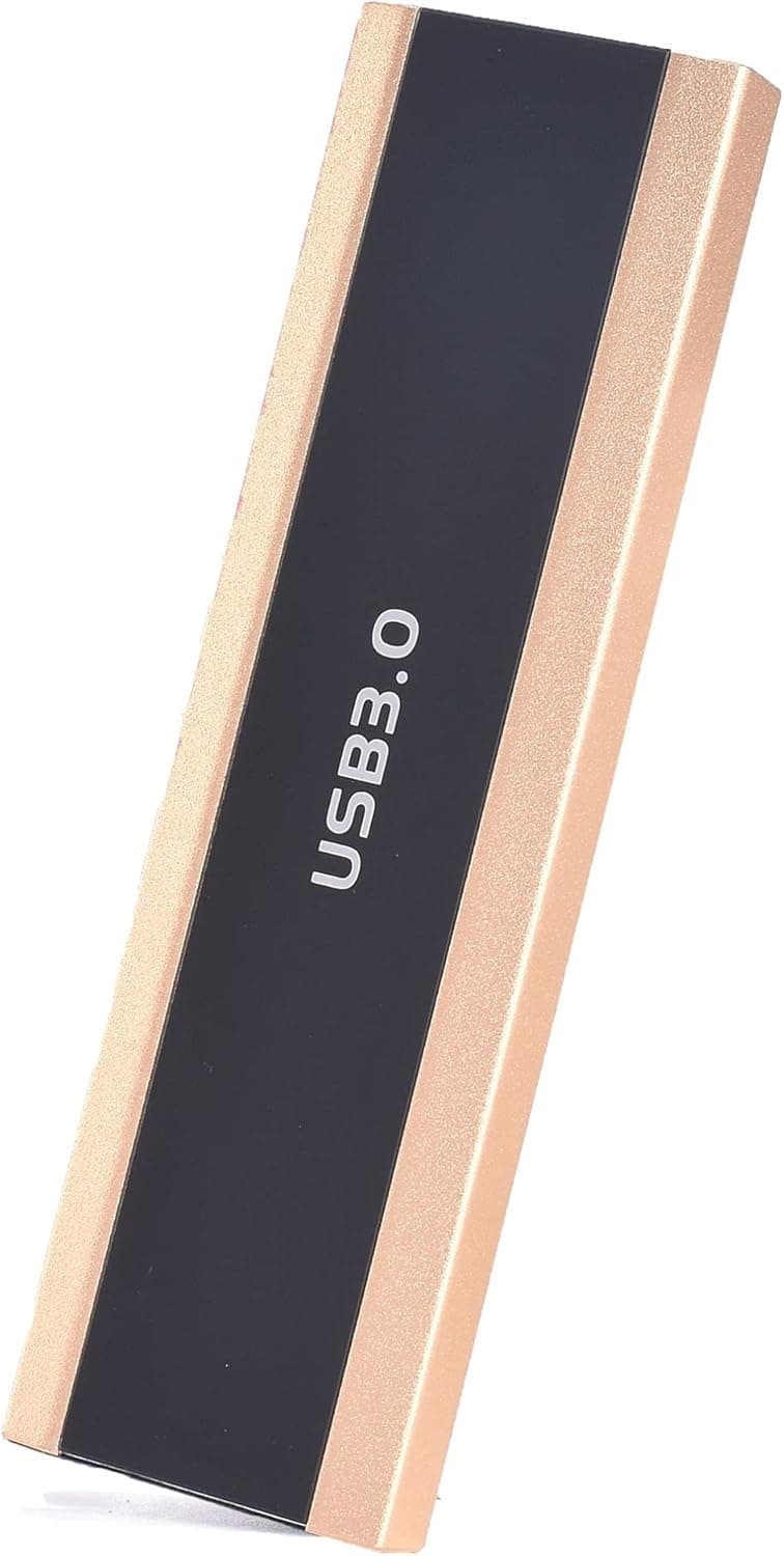 External Hard Drive 2TB Portable Hard Drive External Hard Drive High Speed USB 3.1 External HDD 2TB for Mac, PC, Laptop(2TB Golden)