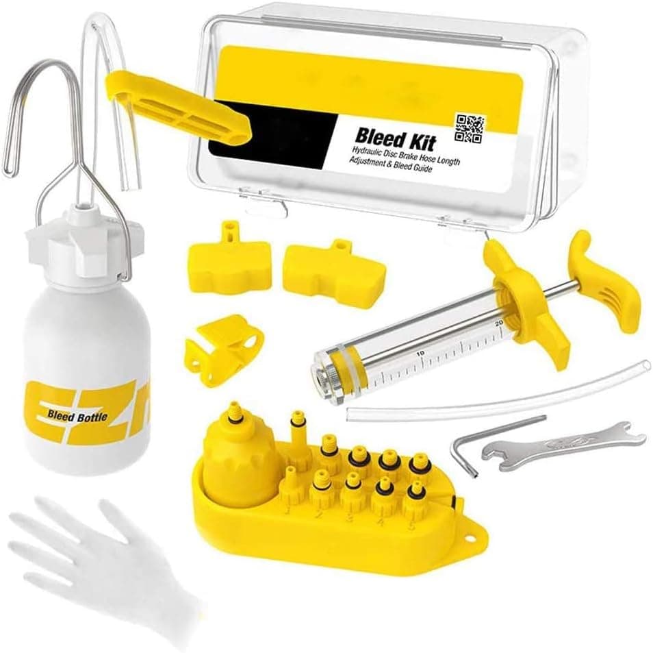 Myccymt Bicycle Brake Bleed Kit, Professional Bicycle Hydraulic Disc Brake Oil Mineral Bleed Kit Tool Set for Shimano, for MAGURA, for TEKTRO, for SRAM Series Bike Brake Repair Tools
