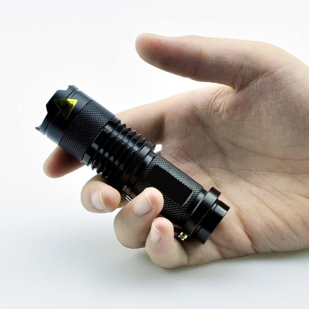 3 Modes LED Flashlight Torch Tactical Lamp Mini Q5 Light for Camping Hiking Emergency (Color-6 Pack)