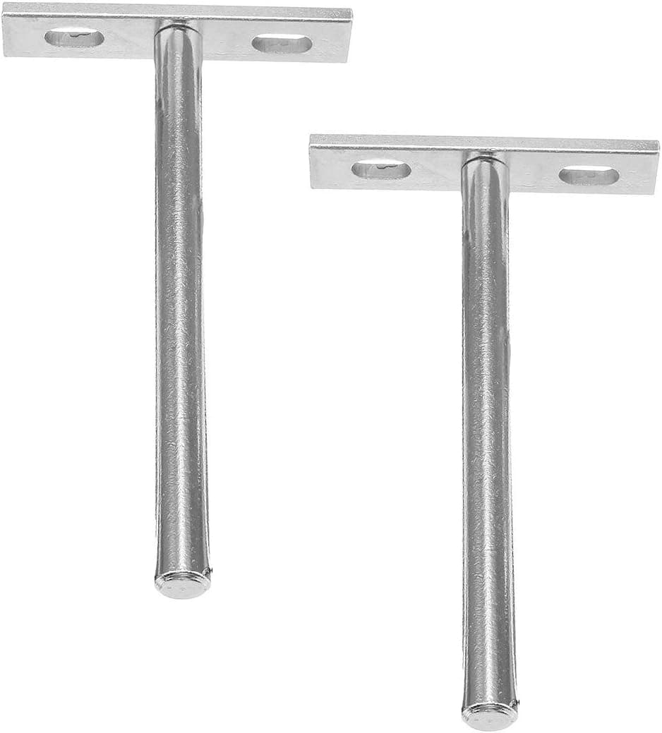 Ecam Hardware Floating Shelf Bracket, Set of 2, 5 Inch Size, Blind Shelf Supports Made of Heavy Duty Steel