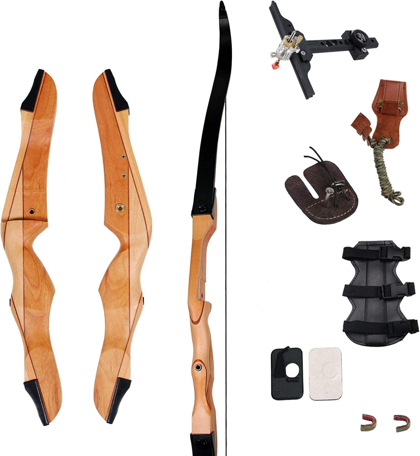 SinoArt 70" Takedown Recurve Bow Adult Archery Competition Athletic Bow Weights 14-40 LB Right Handed Archery Kit for Outdoor Training Hunting Shooting