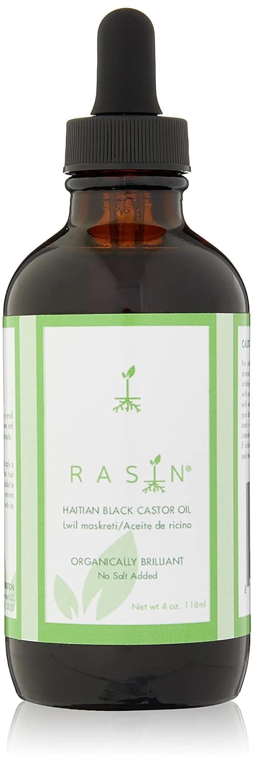Rasin Castor Oil Organically Brilliant Haitian Black Castor Oil, Original, 4 Fluid Ounces, Pack of 1.