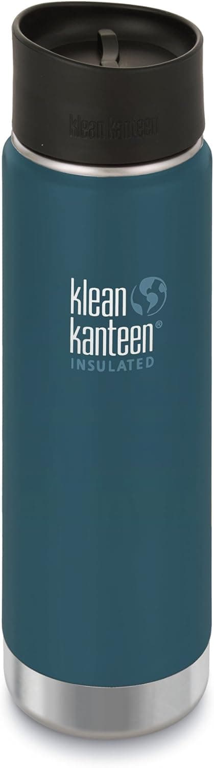 Klean Kanteen Wide Double Wall Vacuum Insulated Stainless Steel Coffee Mug with Leak Proof Café Cap 2.0