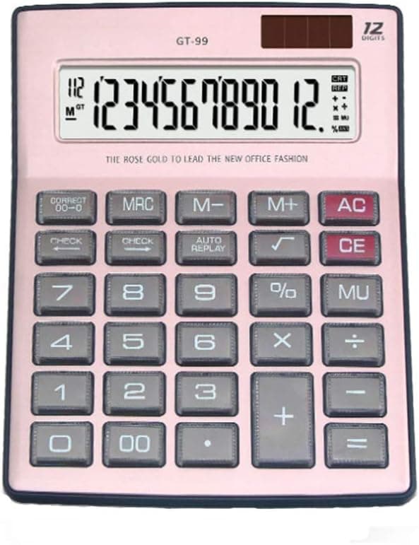 SUMDY Calculators, Calculator, Crystal Pink, 12 Digits
