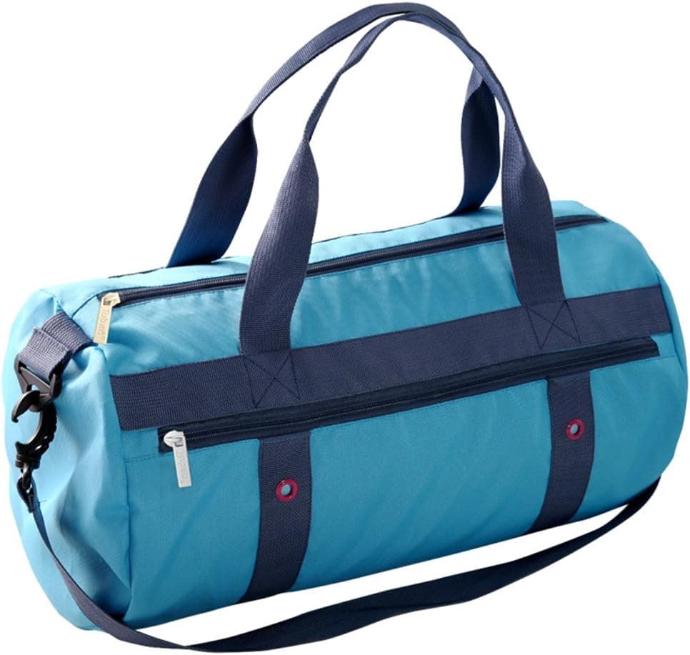 BreaDeep Unisex Waterproof Sports Bag Dry and Wet Separation Swimming Handbag Lightweight Travel Luggage Gym Barrel Bag Fitness Package,High Capacity -18 Litres (Blue)