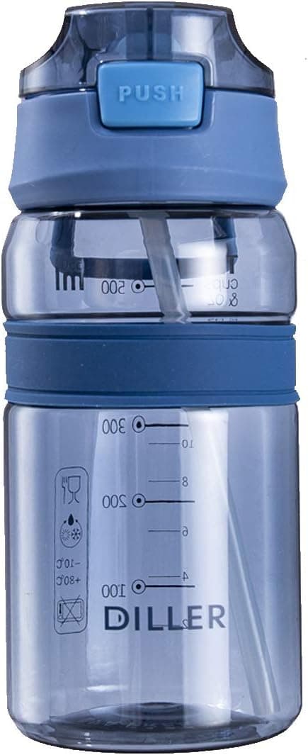 Sports Water Bottle with Straw 550ml&850ml Leakproof Bottle with Flip Lid to Drink BPA Free & Eco-Friendly,Flip Top Outdoors Travel