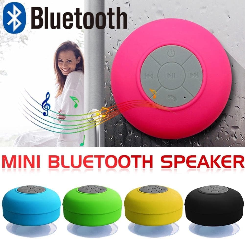 Black Wireless Waterproof Bluetooth Mini Portable Handsfree Speaker for Showers, car, Beach, Boat, and Anywhere