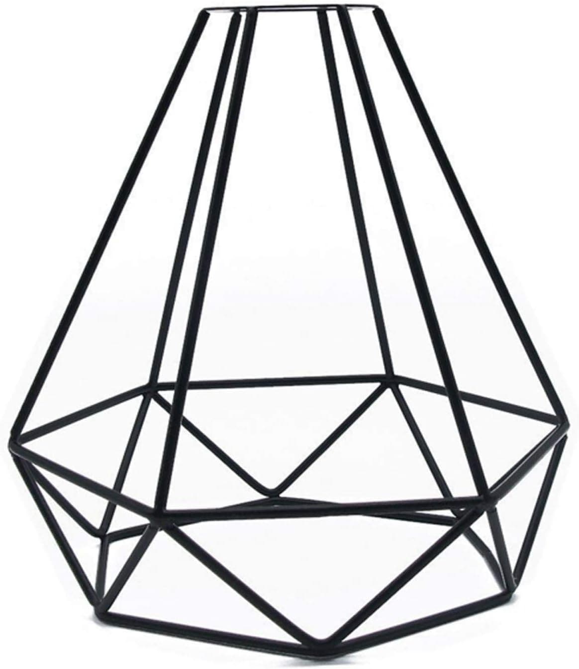 Denpetec Black Wire Lampshade,Vintage Metal Lamp Shades,Metal Lamp Guard,Pendant Wire Lamp/Light Guard Cage Lampshades