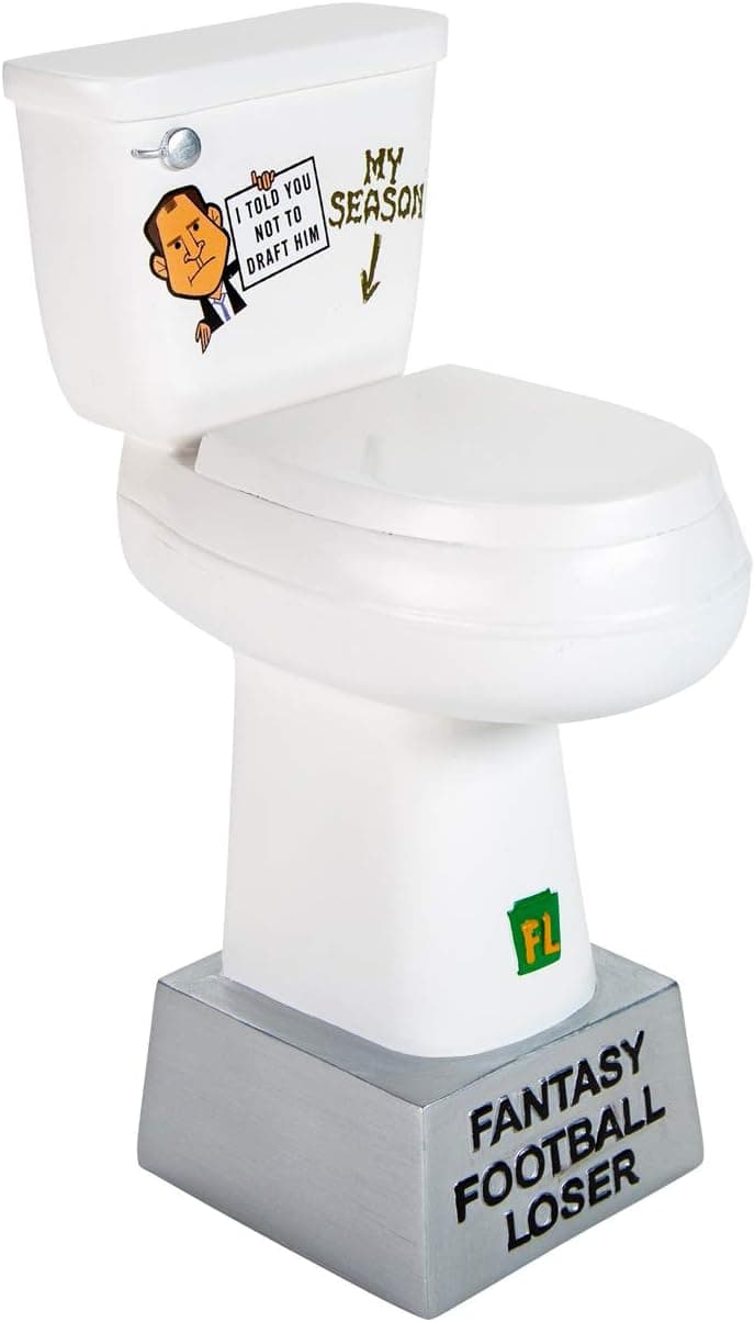 TrophySmack Matthew Berry's Toilet Fantasy Football Loser Trophy, Last Place Loser Award