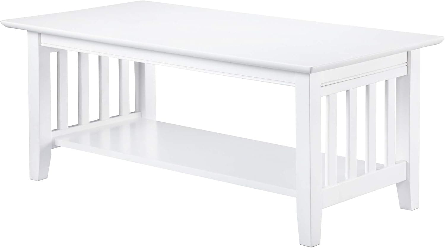 AFI Mission End Table, Coffee (22" x 44"), White
