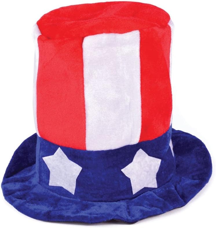 Forum Novelties Men's Promotional Uncle Sam Top Hat Party Supplies, Standard, Multicolor