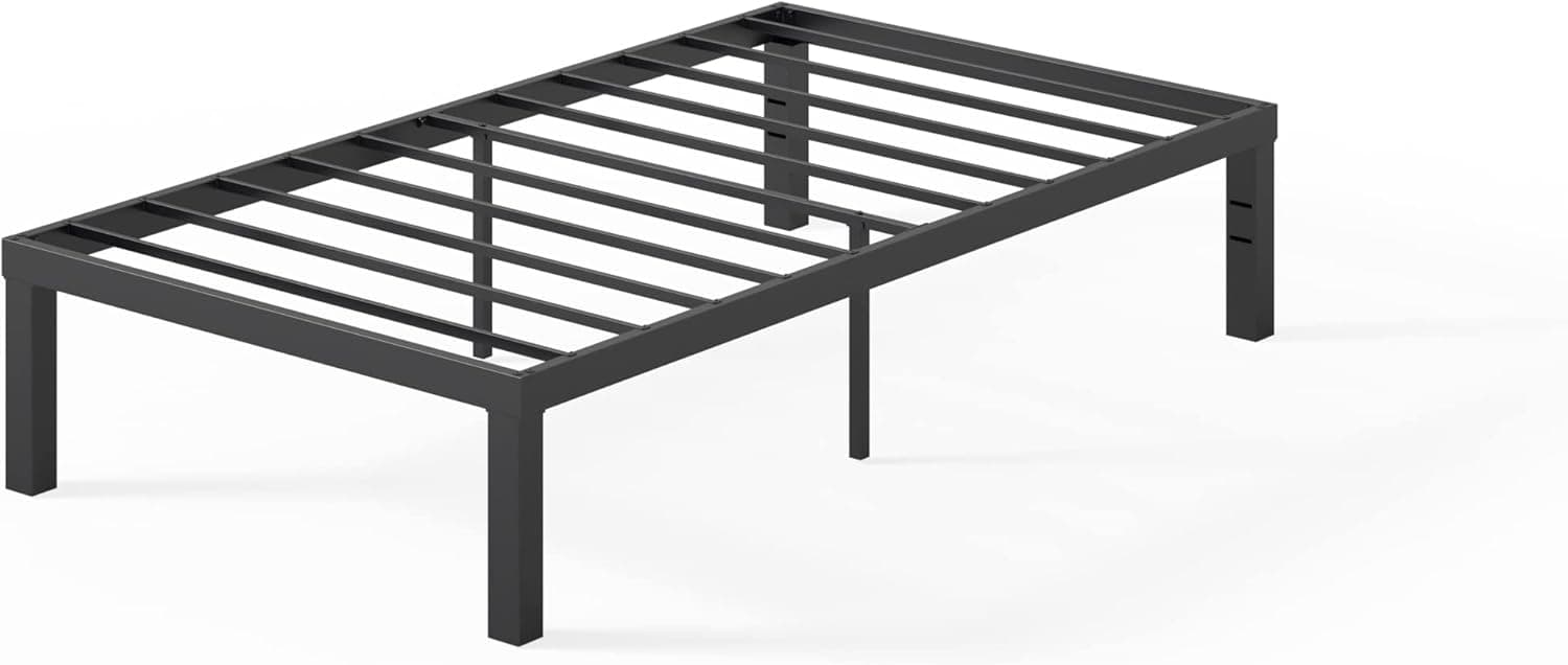ZINUS Luis 16 Inch QuickLock Metal Platform Bed Frame / Mattress Foundation with Steel Slat Support / No Box Spring Needed / Easy Assembly, Twin