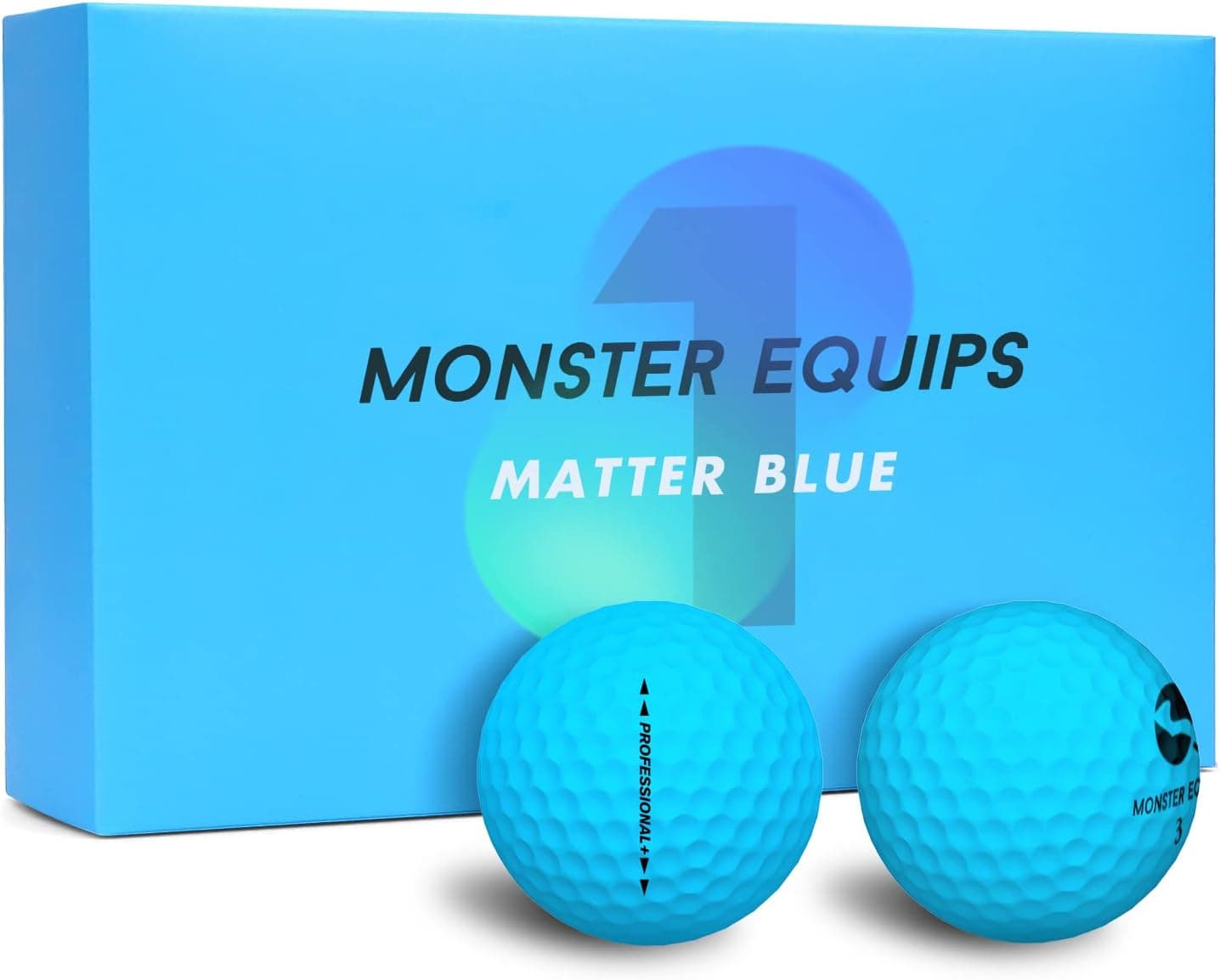 Monster Equips PRO Soft Feel Ultimate Distance Golf Ball with Matte Finished Color Long Distance Tour Ball Supersoft 12 Pack with Golf Tees