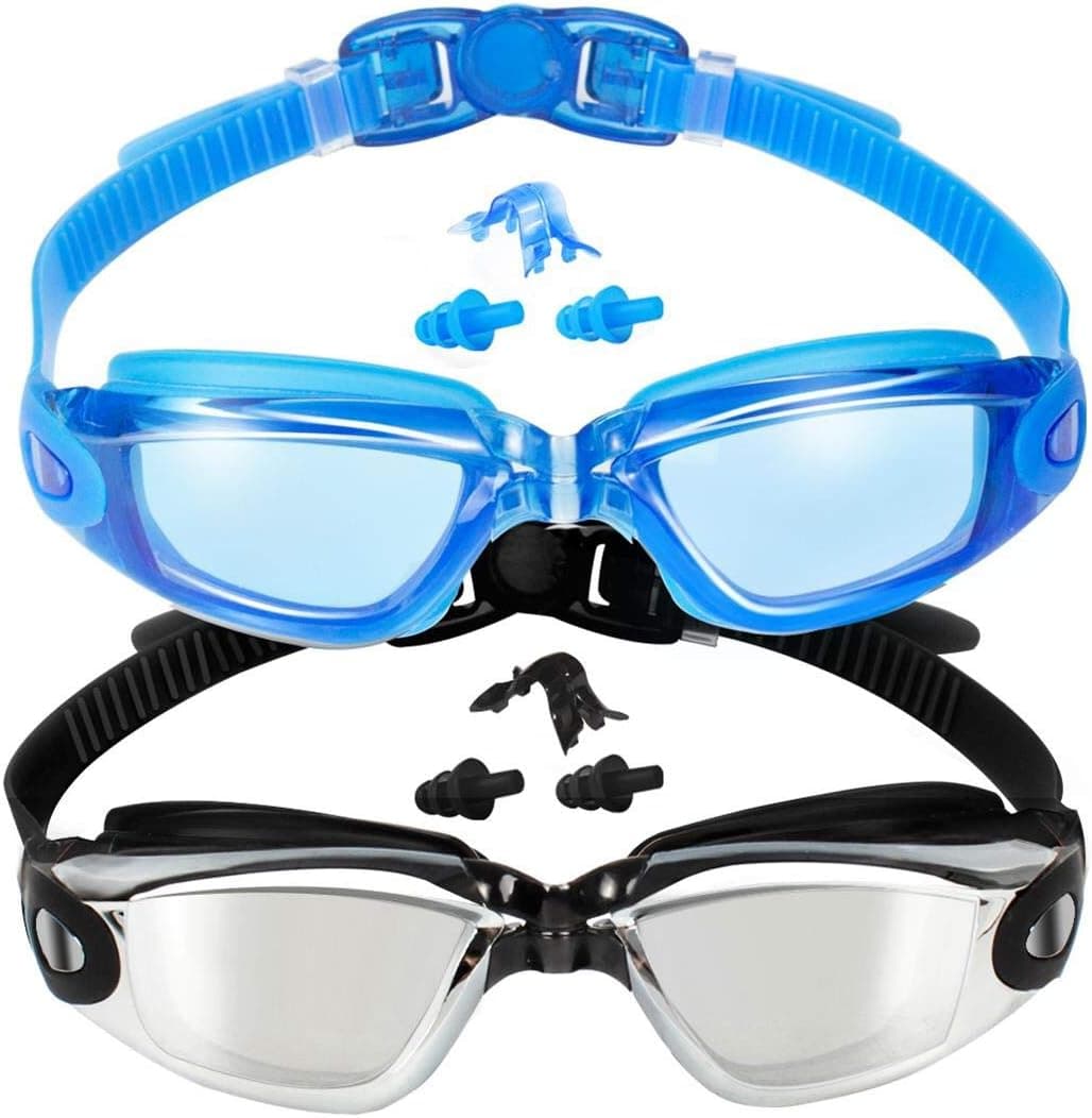 EverSport Swim Goggles Pack of 2 Swimming Goggles Anti Fog for Adult Men Women Youth Kids