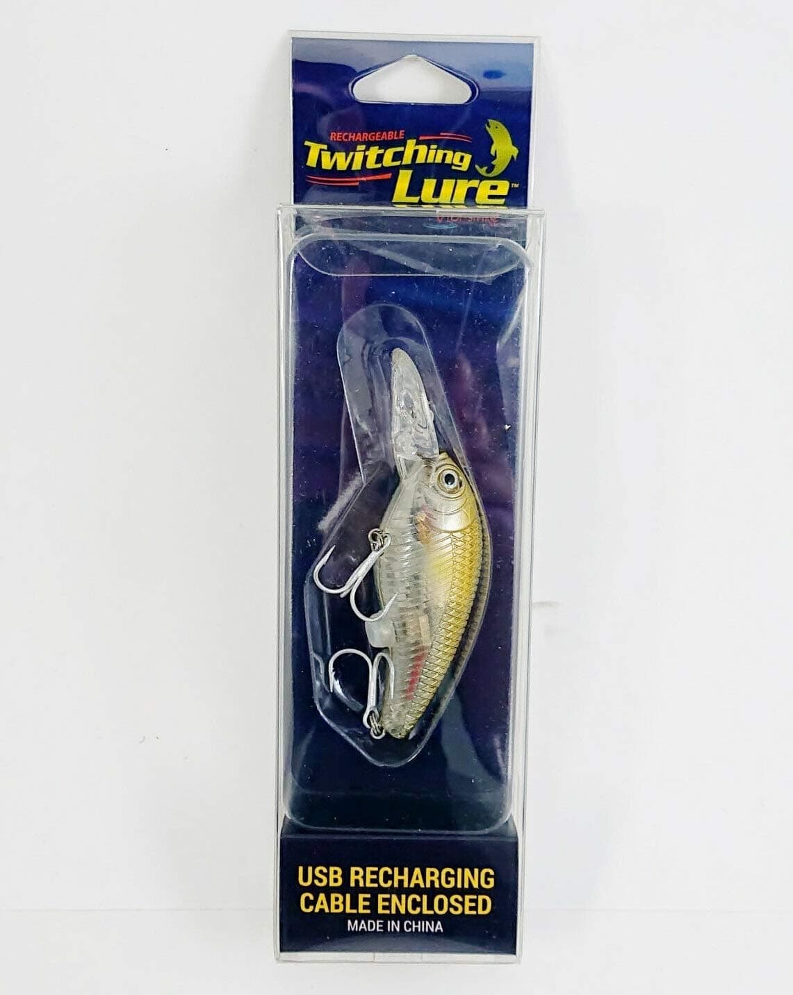 Rechargeable Flashing LED Vibra Fishing Lures Prawn Baits Crankbait Baby Bass