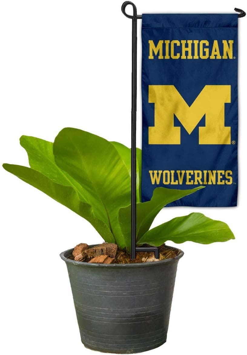 Michigan Team University Wolverines Mini Garden and Flower Pot Flag Topper