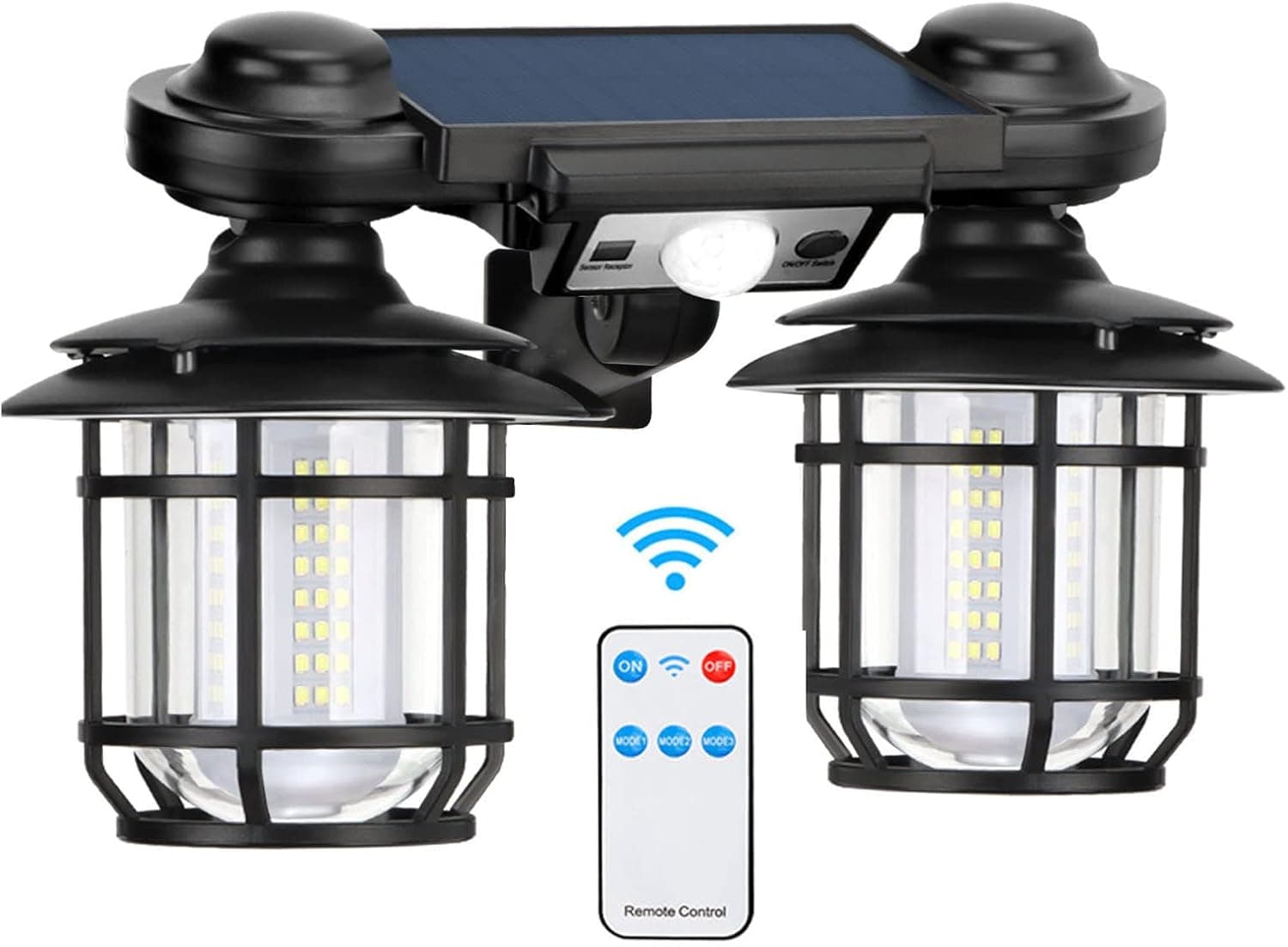 Solar Outdoor Lights with 2 Use Ways, 2500 mAH/192 LED Solar Motion Sensor Security Light Waterproof IP67 with Remote Control, 270° Lighting Angle/3 Modes Solar Spot Light for Patio Garden Front Door