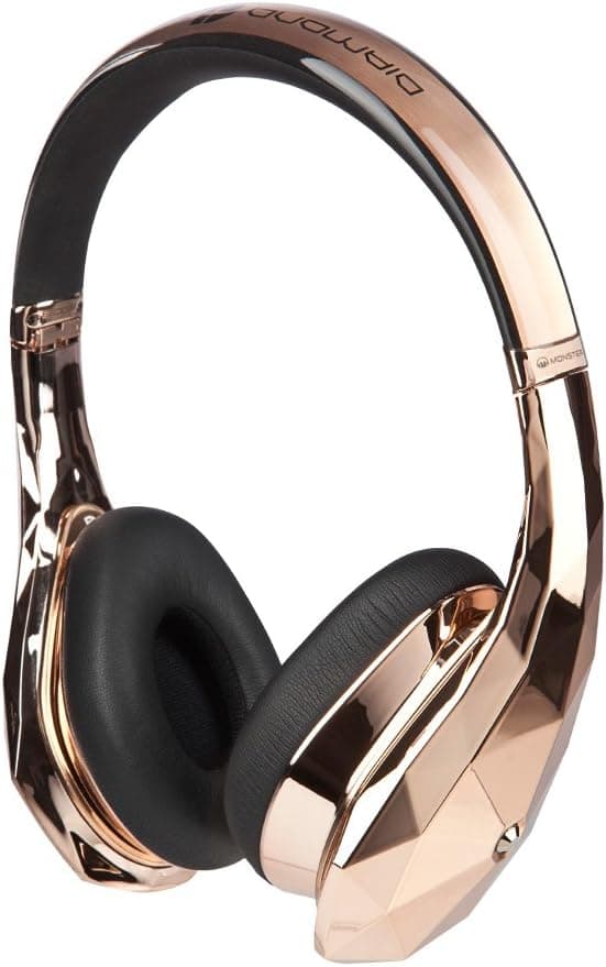 Monster DiamondZ Rose Gold On-Ear Headphones, Apple & Universal CT - Rose Gold