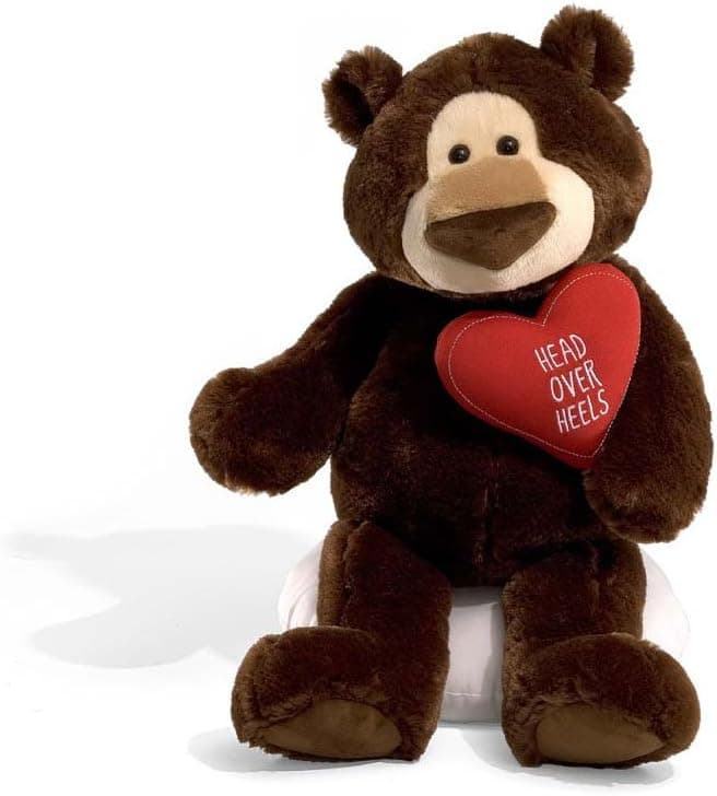 Gund Valentine's Decor Mc Carthy Bear Plush - Brown/Red